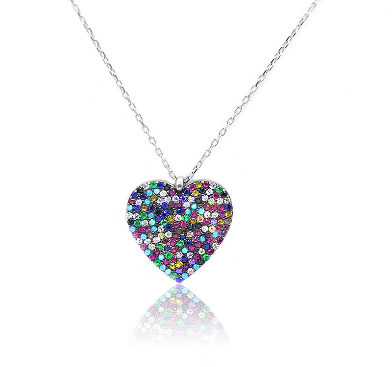 Embellished Heart Silver 925 Chain