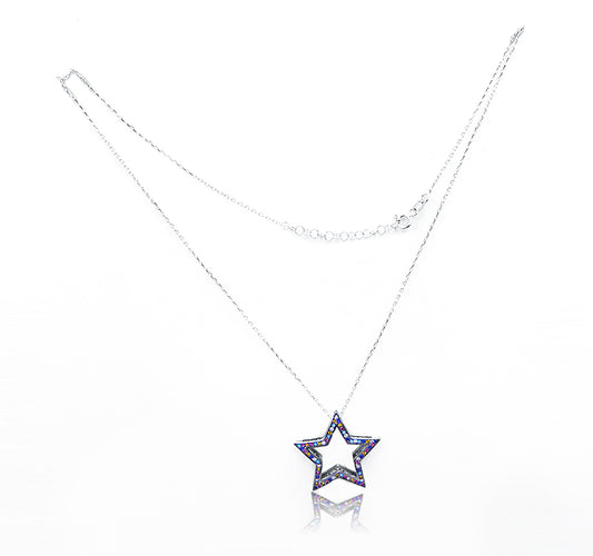 Twin Side Star Silver 925 Chain