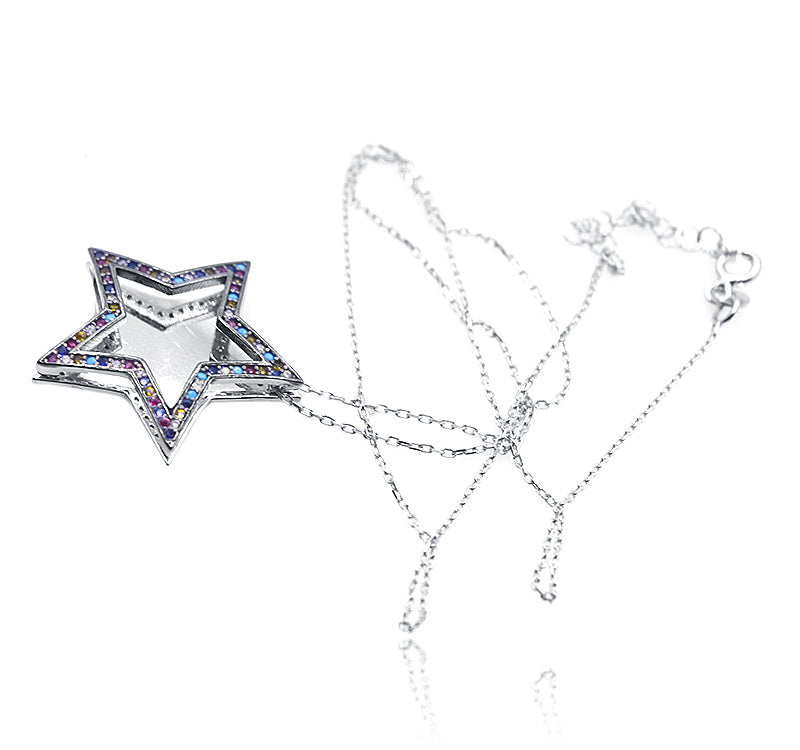 Twin Side Star Silver 925 Chain