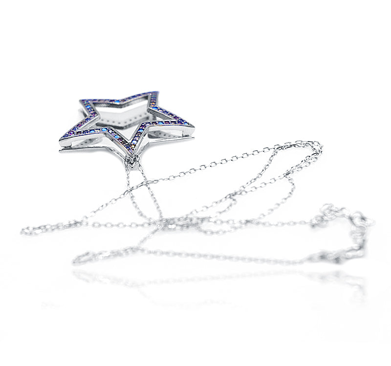 Twin Side Star Silver 925 Chain