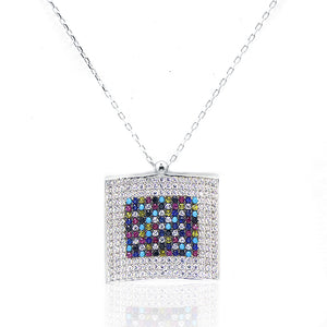 Colorful Square Silver 925 Chain