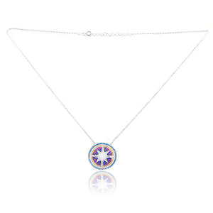 Multi Color Star Silver 925 Chain