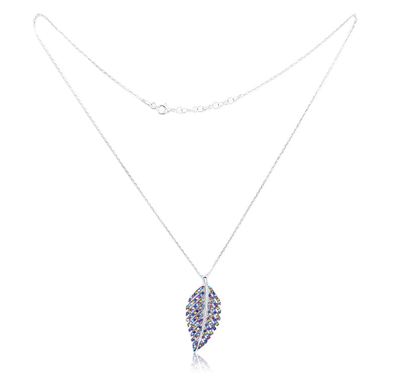 Embellished Feather Silver 925 Chain