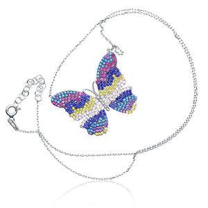 Colorful Butterfly Silver 925 Chain