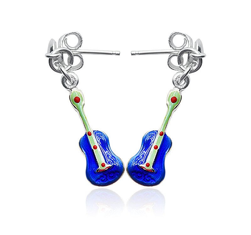 Blue Guitar Silver 925 Earring