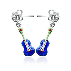 Blue Guitar Silver 925 Earring