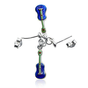 Blue Guitar Silver 925 Earring