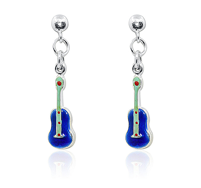 Blue Guitar Silver 925 Earring