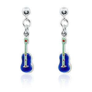 Blue Guitar Silver 925 Earring