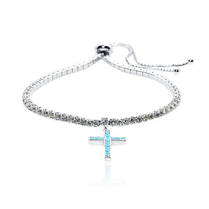 Blue Cross Silver 925 Bracelets