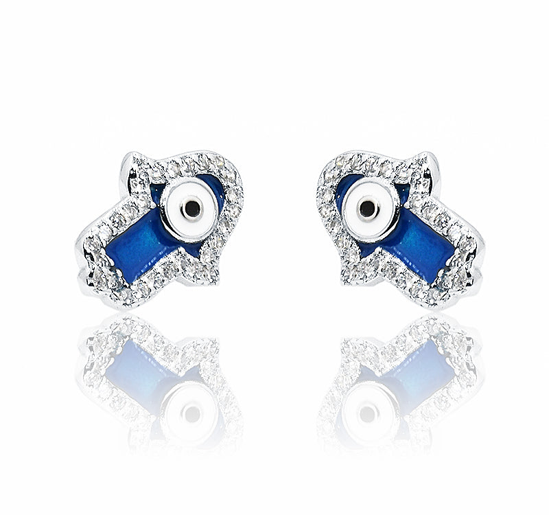 Blue Evil Eye Silver 925 Studs