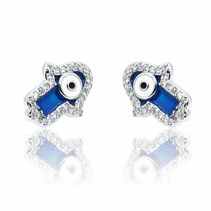 Blue Evil Eye Silver 925 Studs