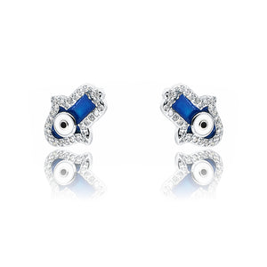 Blue Evil Eye Silver 925 Studs