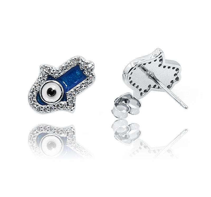 Blue Evil Eye Silver 925 Studs