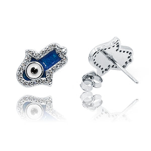 Blue Evil Eye Silver 925 Studs