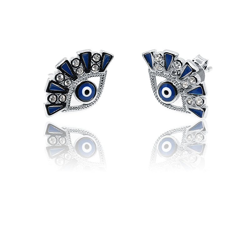 Netra Blue Evil Eye Silver 925 Studs