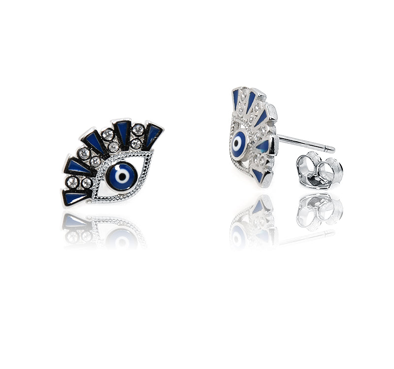 Netra Blue Evil Eye Silver 925 Studs