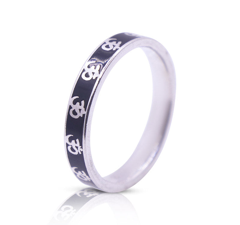 Om Design Silver 925 Ring