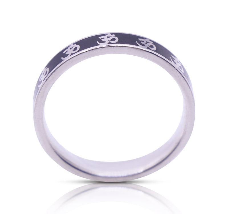 Om Design Silver 925 Ring