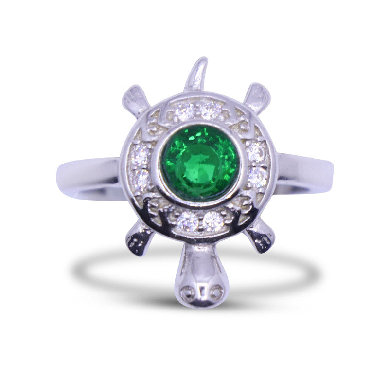 Kachua Green Silver 925 Ring