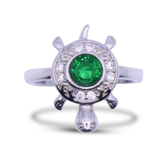 Kachua Green Silver 925 Ring