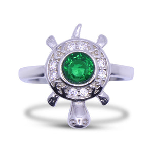 Kachua Green Silver 925 Ring