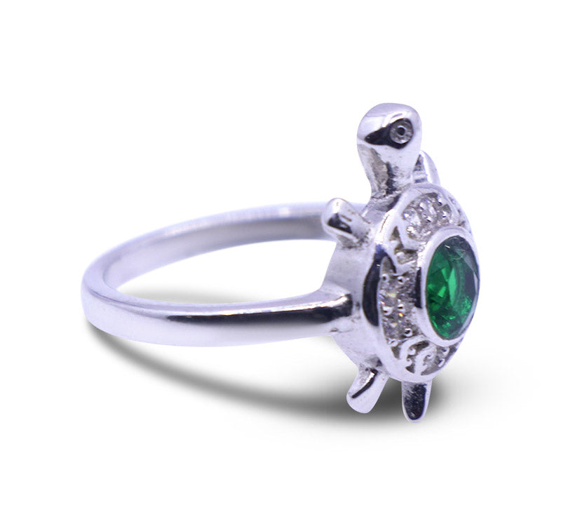 Kachua Green Silver 925 Ring