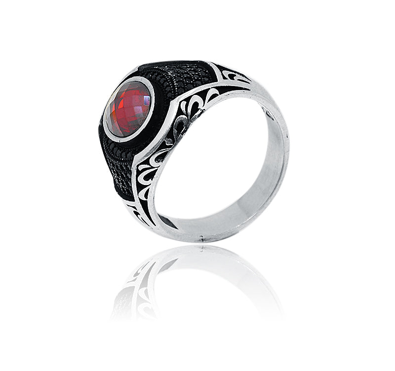 Fantasy Red Silver 925 Ring