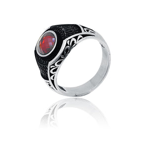 Fantasy Red Silver 925 Ring