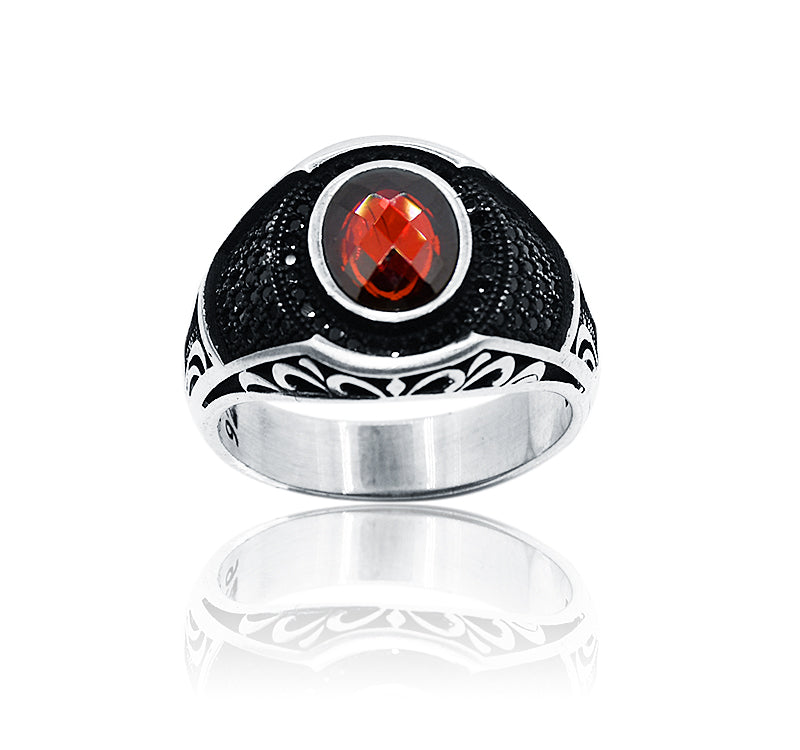 Fantasy Red Silver 925 Ring