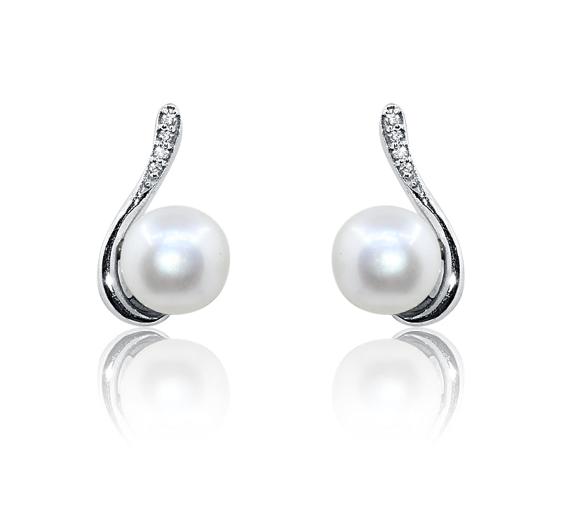 Jasmine Pearl Silver 925 Studs