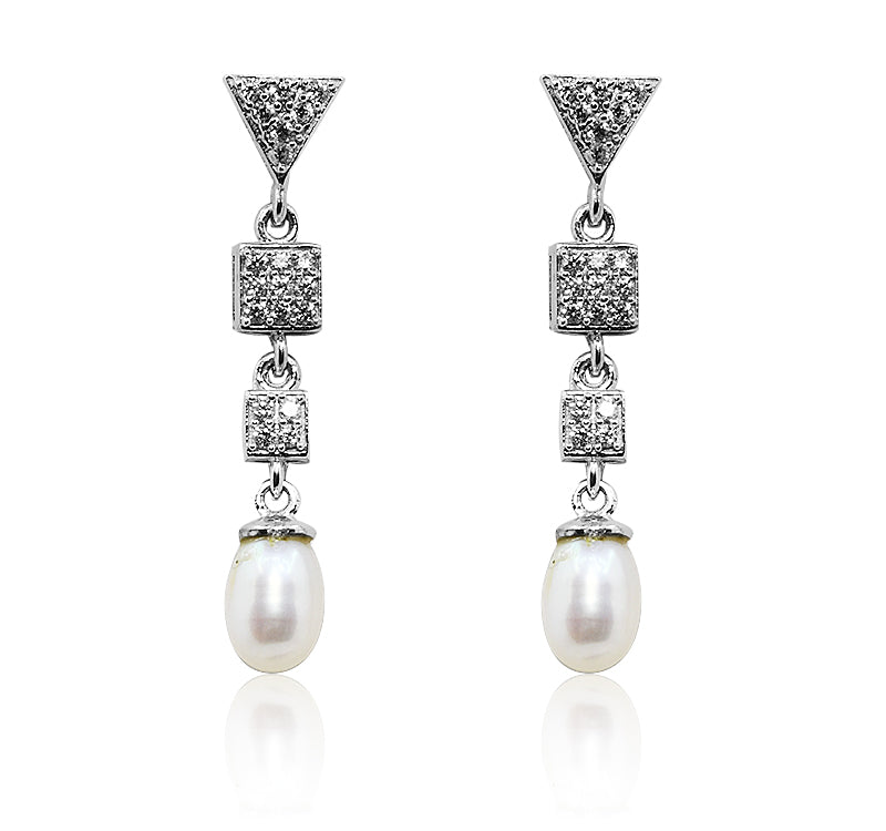 Cecilia Pearl Silver 925 Earring