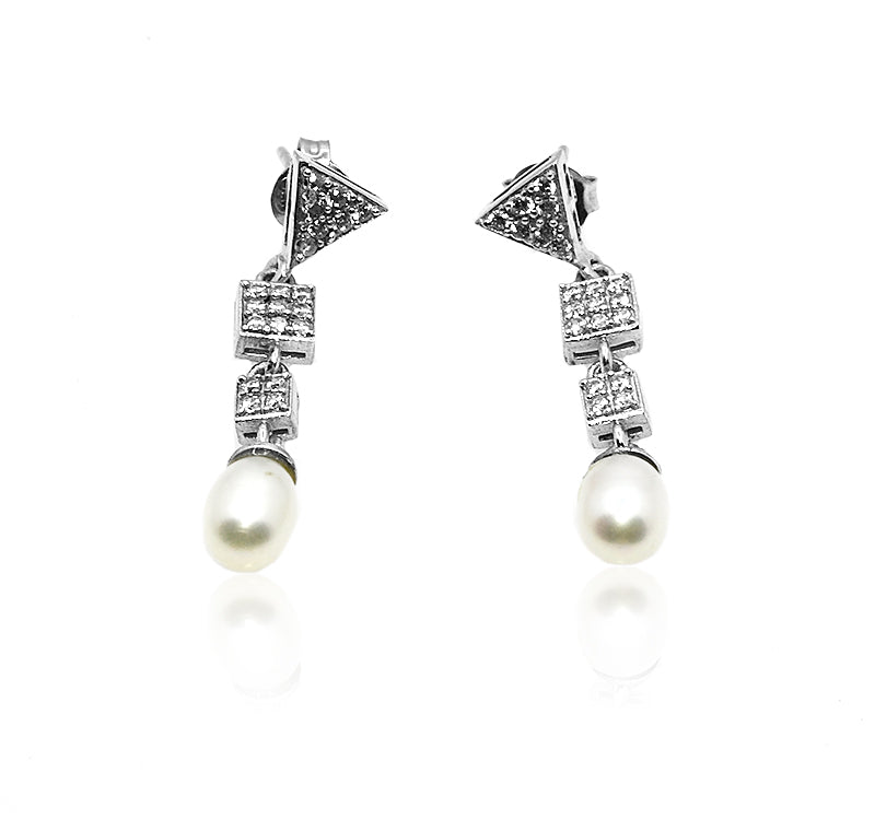 Cecilia Pearl Silver 925 Earring