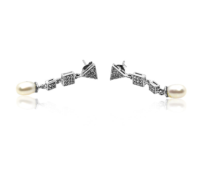 Cecilia Pearl Silver 925 Earring