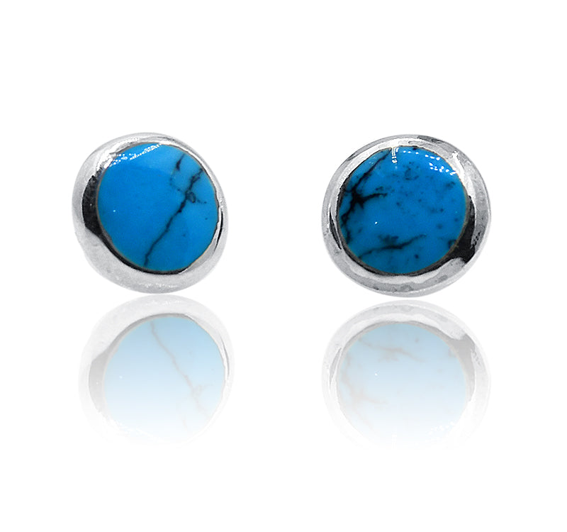 Anya Turquoise Blue Silver 925 Studs