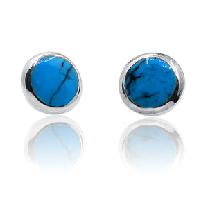 Anya Turquoise Blue Silver 925 Studs