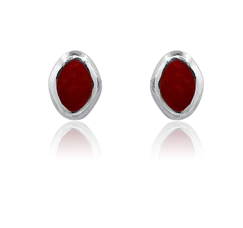 Adweta Coral Red Silver 925 Studs