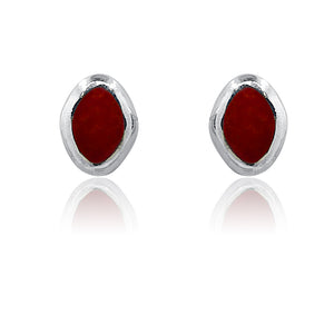 Adweta Coral Red Silver 925 Studs