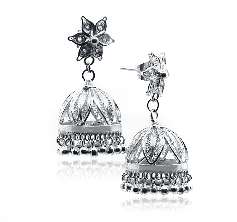 Hiral Silver 925 Jhumka Earrings