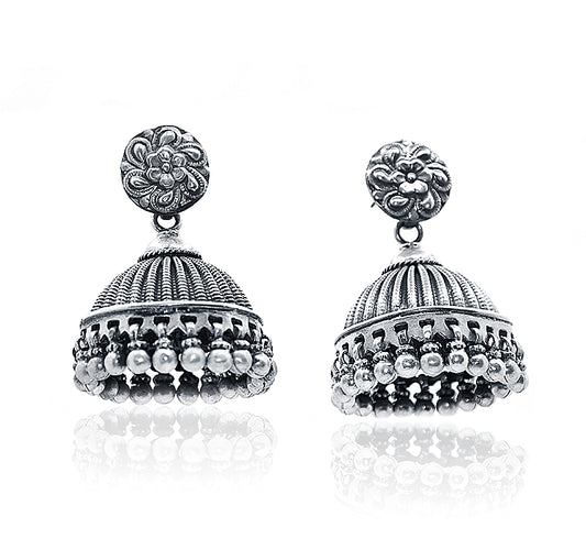 Falak Silver 925 Jhumka Earrings