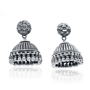 Falak Silver 925 Jhumka Earrings