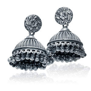 Falak Silver 925 Jhumka Earrings