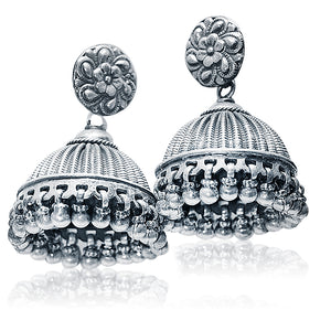 Falak Silver 925 Jhumka Earrings