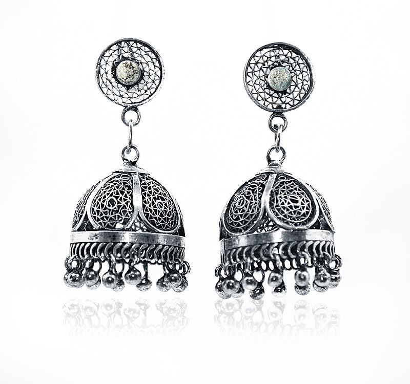 Noor Silver 925 Jhumka Earrings