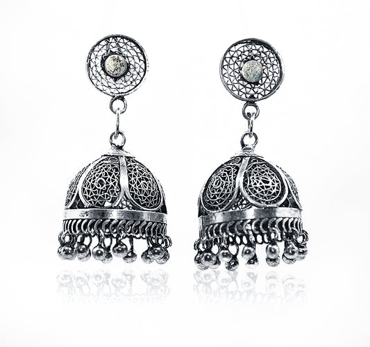 Noor Silver 925 Jhumka Earrings