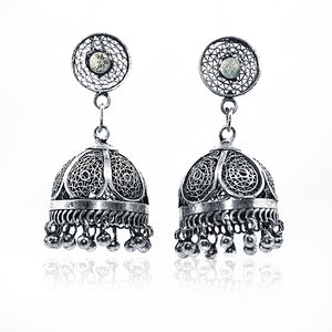 Noor Silver 925 Jhumka Earrings