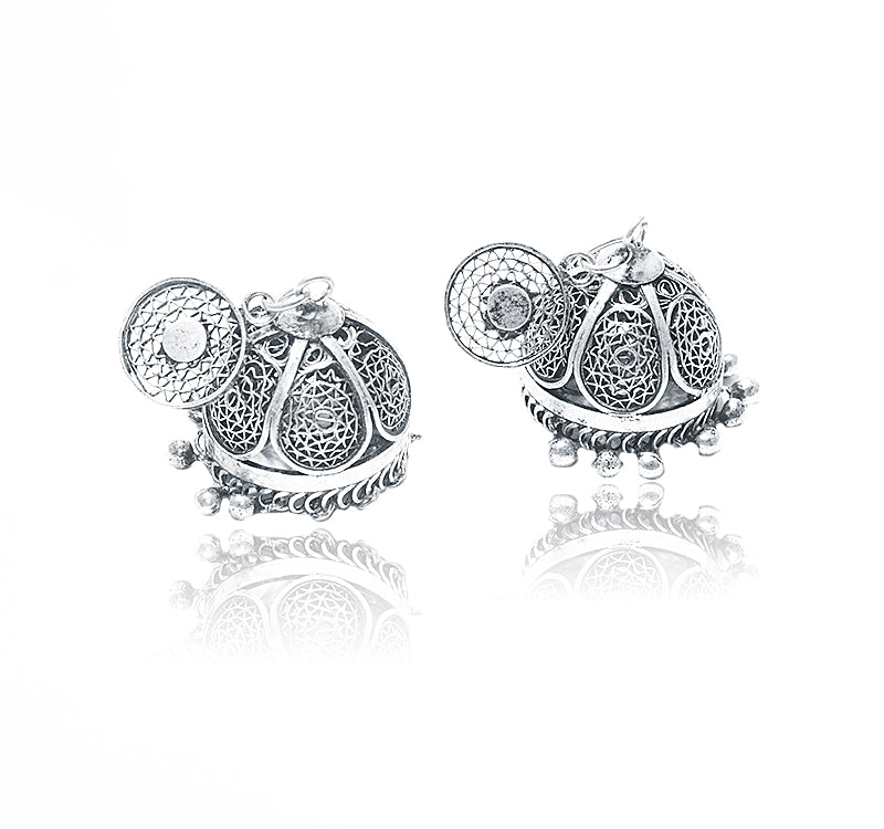 Noor Silver 925 Jhumka Earrings