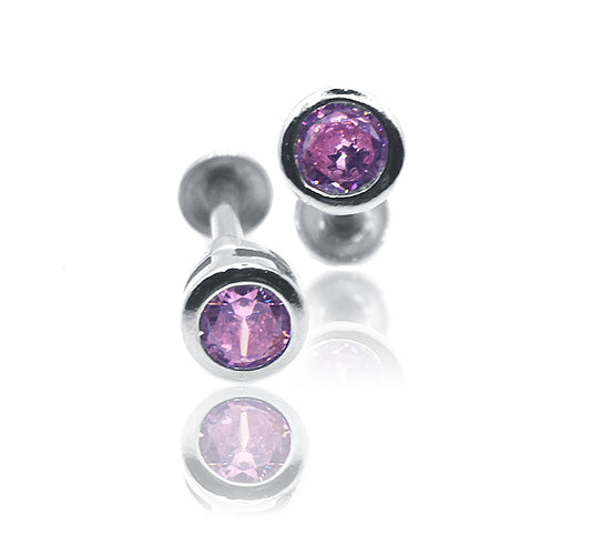 Lola Purple Silver 925 Studs