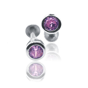 Lola Purple Silver 925 Studs