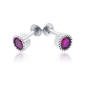 Serenity Pink Silver 925 Studs